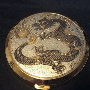 Antique Japanese Chokin Art Compact Rare